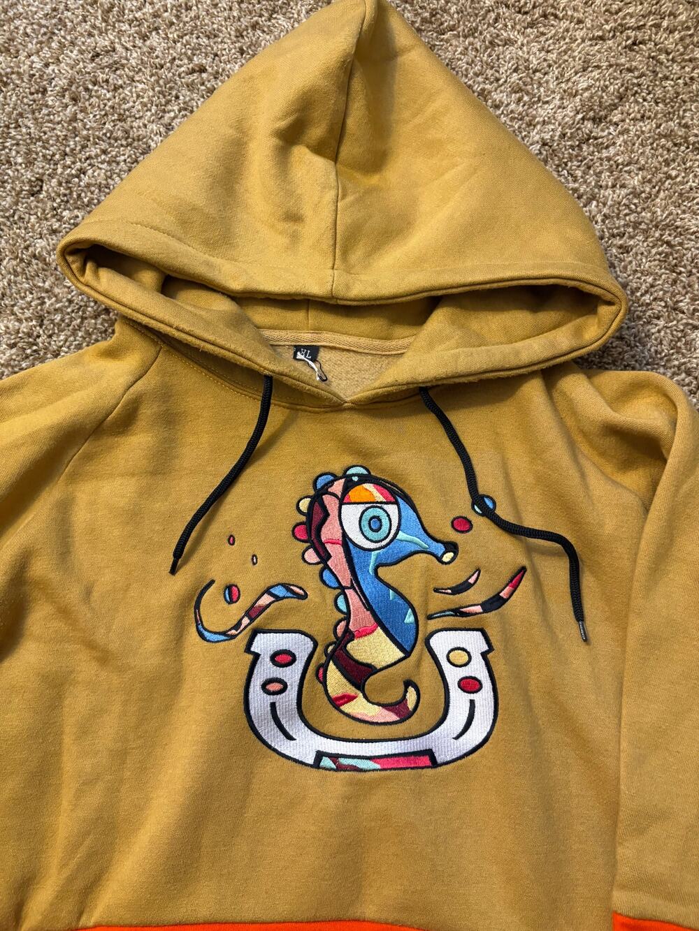 Billionaire Boys Club Ice Cream Seahorse Horseshoe Colorblock Hoodie Men Size XL